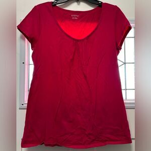 Motherhood Maternity V-Neck Tee Red Short Sleeve (499)